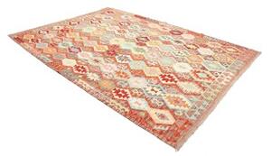Tappeto Kilim Geometrico Marrone Multicolore 210x284 Cm
