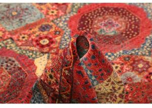 Tappeto Kairo Geometrico Rosso Mattone Azzurro 200x303 Cm