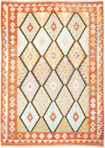Tappeto Kilim Geometrico Arancione Multicolore 176x243 Cm