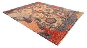 Tappeto Kairo Stilizzato Blu Rosso Mattone 248x305 Cm