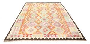 Tappeto Kilim Geometrico Arancione Beige 176x248 Cm