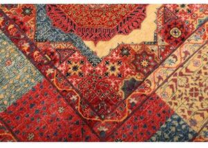 Tappeto Kairo Geometrico Rosso Mattone Azzurro 200x303 Cm