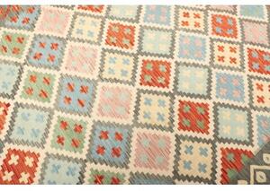 Tappeto Kilim Geometrico Grigio Multicolore 208x299 Cm