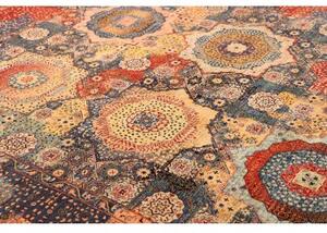 Tappeto Kairo Stilizzato Blu Rosso Mattone 248x305 Cm