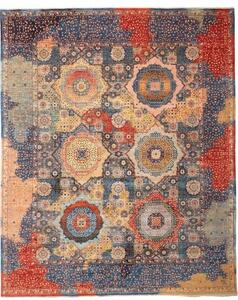 Tappeto Kairo Stilizzato Blu Rosso Mattone 248x305 Cm
