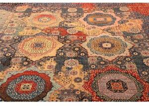 Tappeto Kairo Stilizzato Blu Rosso Mattone 248x305 Cm