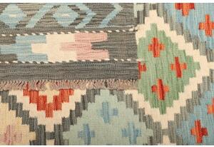 Tappeto Kilim Geometrico Grigio Multicolore 208x299 Cm