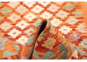 Tappeto Kilim Geometrico Arancione Avorio 104x152 Cm