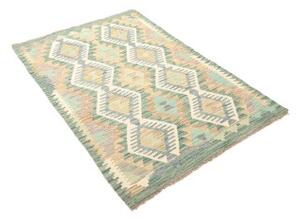 Tappeto Kilim Geometrico Verde Salvia Beige 96x146 Cm