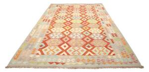 Tappeto Kilim Geometrico Celeste Mattone 201x289 Cm
