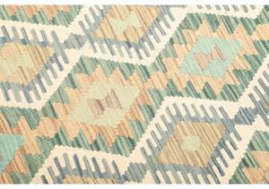Tappeto Kilim Geometrico Verde Salvia Beige 96x146 Cm