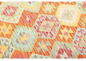 Tappeto Kilim Geometrico Arancione Beige 176x248 Cm