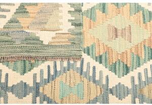 Tappeto Kilim Geometrico Verde Salvia Beige 96x146 Cm