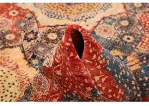 Tappeto Kairo Stilizzato Blu Rosso Mattone 248x305 Cm