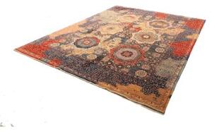 Tappeto Kairo Stilizzato Blu Rosso Mattone 248x305 Cm