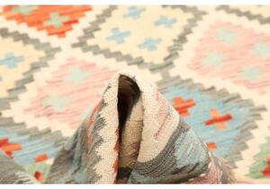 Tappeto Kilim Geometrico Grigio Multicolore 208x299 Cm