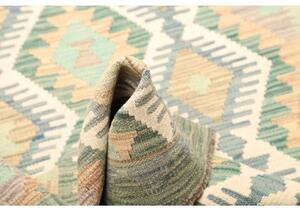 Tappeto Kilim Geometrico Verde Salvia Beige 96x146 Cm