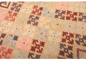 Tappeto Kilim Stilizzato Beige Multicolore 200x297 Cm