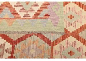 Tappeto Kilim Geometrico Arancione Beige 205x306 Cm