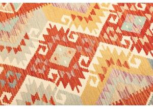 Tappeto Kilim Geometrico Rosso Multicolore 152x193 Cm