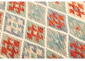 Tappeto Kilim Geometrico Beige Azzurro 125x192 Cm