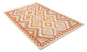 Tappeto Kilim Geometrico Arancione Multicolore 123x185 Cm