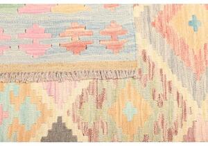 Tappeto Kilim Geometrico Celeste Beige 120x178 Cm