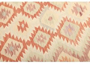 Tappeto Kilim Geometrico Avorio Terracotta 153x208 Cm