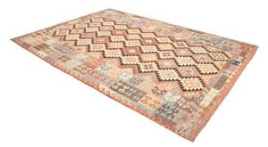 Tappeto Kilim Geometrico Arancione Marrone 202x296 Cm