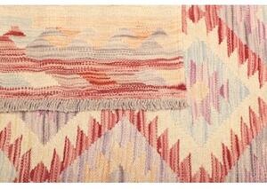 Tappeto Kilim Geometrico Beige Rosso Mattone 143x207 Cm
