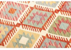 Tappeto Kilim Geometrico Rosso Mattone Beige 165x243 Cm
