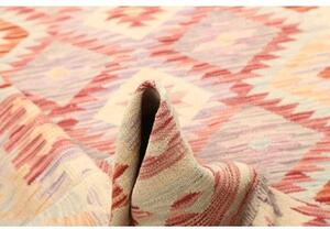 Tappeto Kilim Geometrico Beige Rosso Mattone 143x207 Cm