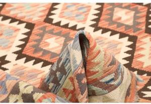 Tappeto Kilim Geometrico Arancione Marrone 202x296 Cm