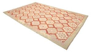 Tappeto Kilim Geometrico Arancione Beige 205x306 Cm