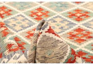 Tappeto Kilim Geometrico Beige Azzurro 125x192 Cm