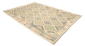 Tappeto Kilim Geometrico Verde Salvia Beige 207x289 Cm