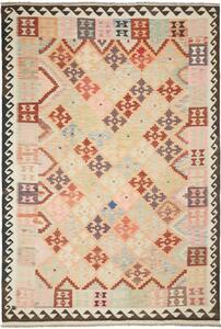 Tappeto Kilim Stilizzato Beige Multicolore 200x297 Cm
