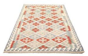 Tappeto Kilim Geometrico Beige Azzurro 125x192 Cm