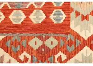 Tappeto Kilim Geometrico Rosso Multicolore 152x193 Cm
