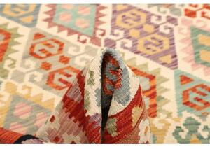 Tappeto Kilim Geometrico Multicolore Rosso 208x291 Cm