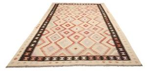 Tappeto Kilim Geometrico Avorio Terracotta 200x295 Cm
