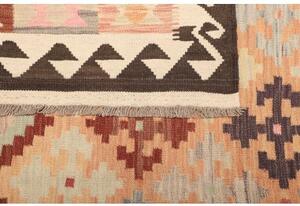 Tappeto Kilim Stilizzato Beige Multicolore 200x297 Cm
