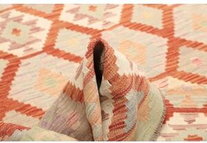 Tappeto Kilim Geometrico Arancione Beige 205x306 Cm