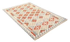 Tappeto Kilim Geometrico Beige Azzurro 125x192 Cm