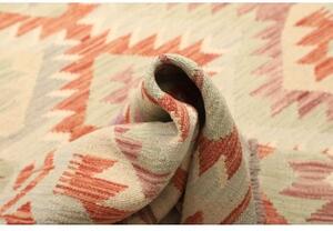 Tappeto Kilim Geometrico Avorio Terracotta 153x208 Cm