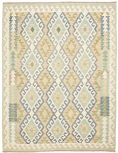 Tappeto Kilim Geometrico Beige Azzurro 154x199 Cm