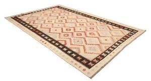 Tappeto Kilim Geometrico Avorio Terracotta 200x295 Cm