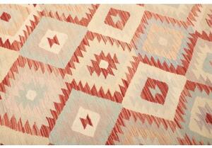 Tappeto Kilim Geometrico Avorio Terracotta 200x295 Cm