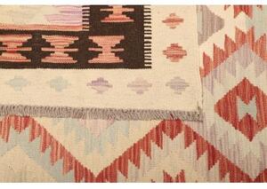 Tappeto Kilim Geometrico Avorio Terracotta 200x295 Cm