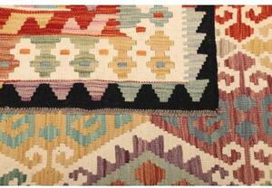Tappeto Kilim Geometrico Multicolore Rosso 208x291 Cm